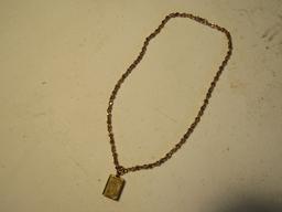 Vintage Necklace with Bible Pendent