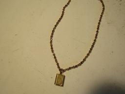 Vintage Necklace with Bible Pendent