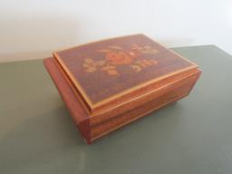 Laquered Wood Music Jewelry Box, Italy, Works