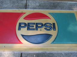 Lot of 2 Vintage Pepsi Advertising Signs