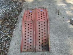 Vintage Pair Metal Car Ramps