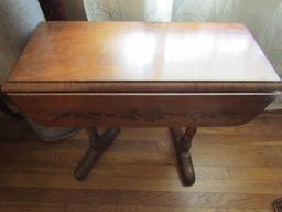 Vintage Wood Table, Dropleaf