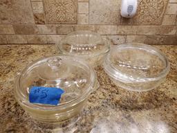 Lot of 3 Pyrex with Lids