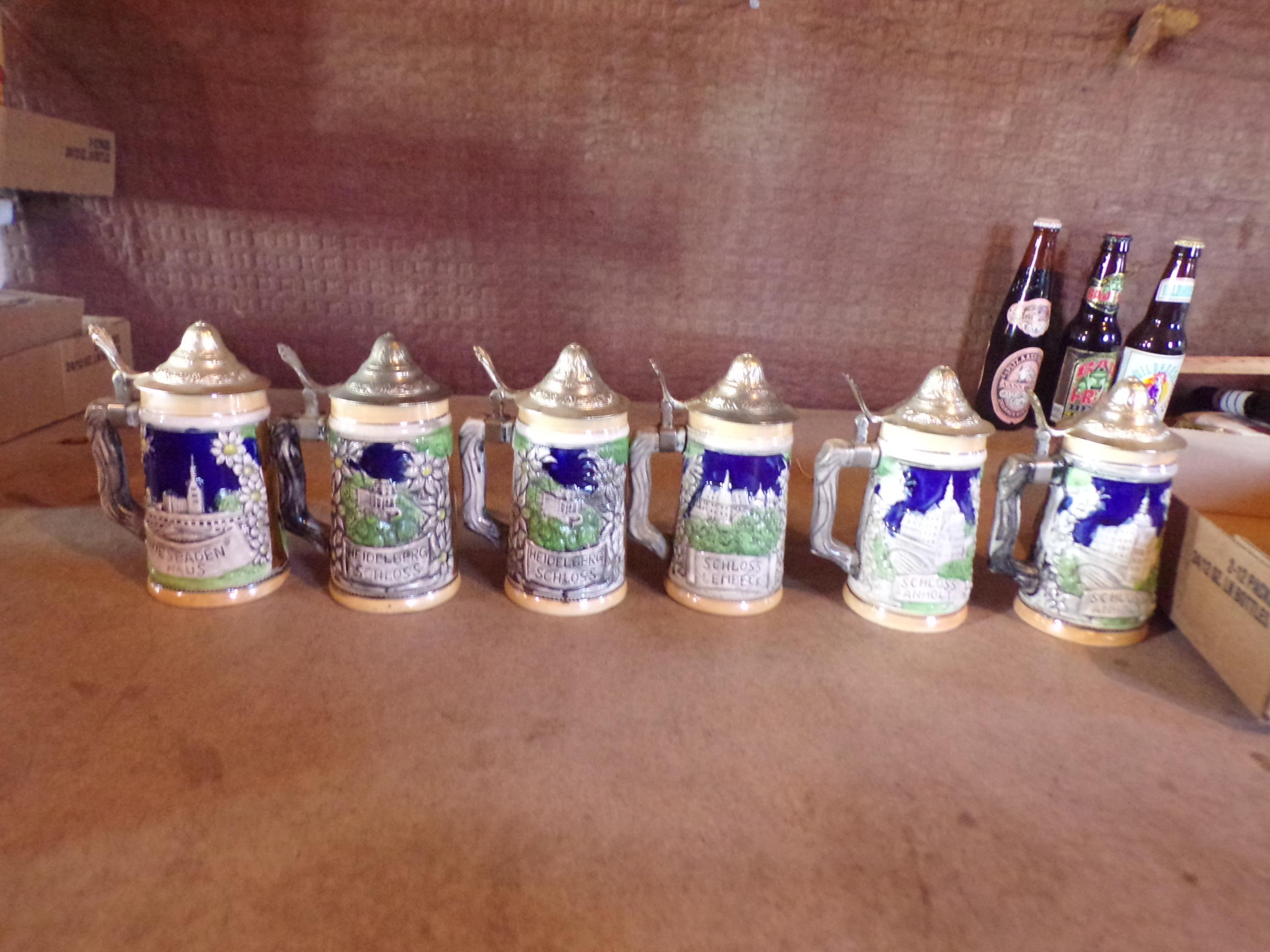 Lot of 6 Steins marked JAPAN