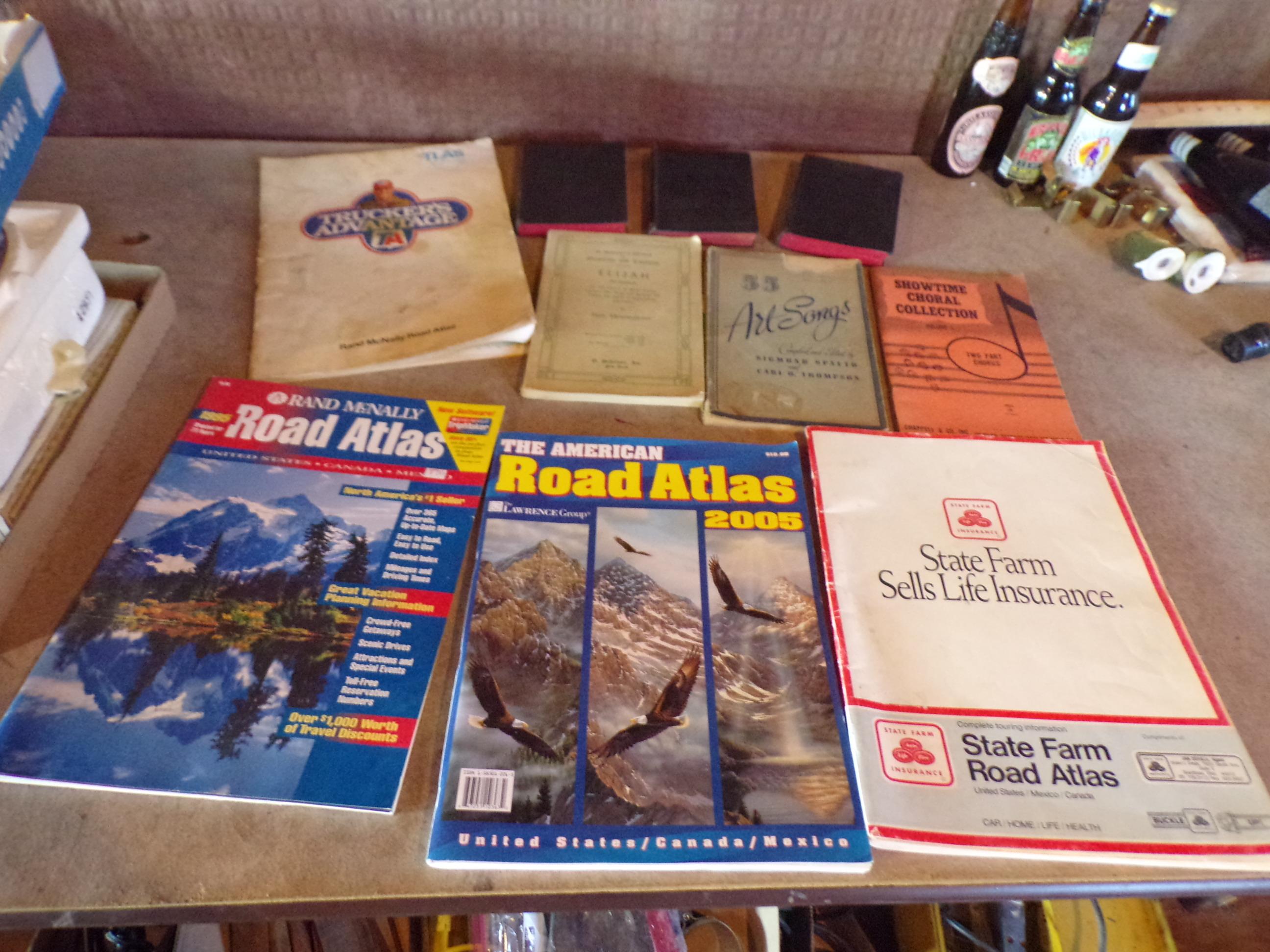 Lot of Vintage Books and Maps