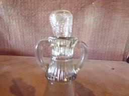 2 Glass canisters 1 Marked 24% Lead Crystal made in FRANCE