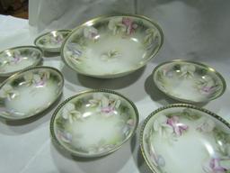 Vintage R S Bowl and 6 Dish Set, Germany