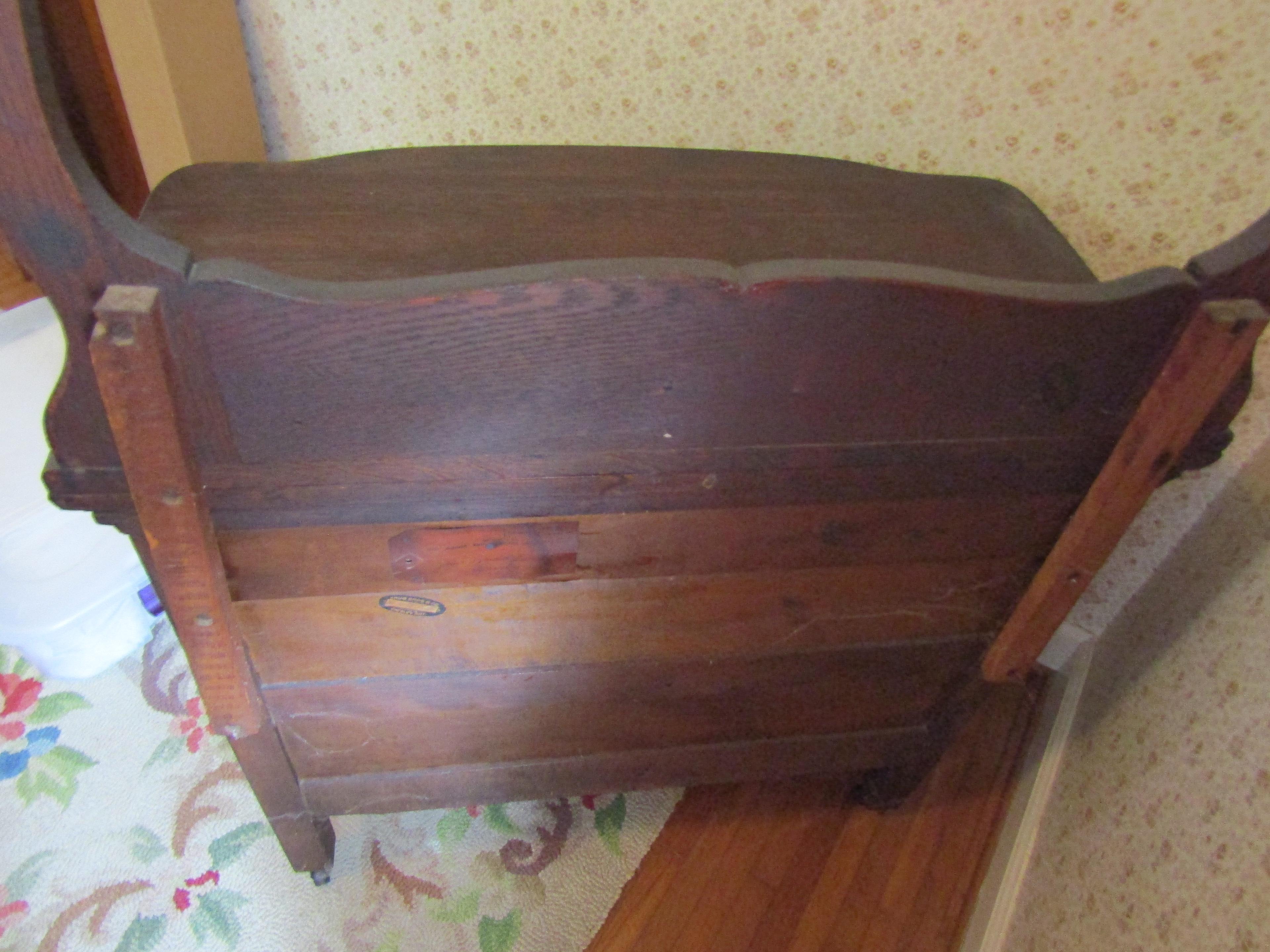 Antique Wood Wash Stand, Dovetail, Krug Bros. & Co., #530