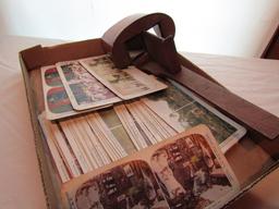 Stereograph Wood Viewer and Stereograph Cards