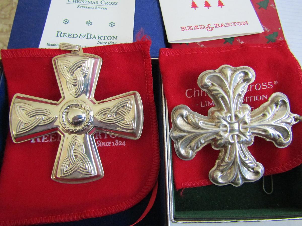 Sterling Silver Reed & Barton L.E. 1994 & 2003 Ornaments, 1.24 oz