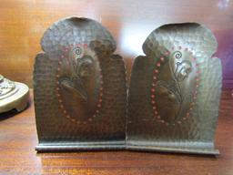 Antique/Vintage  Roycroft Hammered Copper Bookends