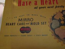 Vintage Mirro Aluminum Heart Cake/Mold Set in Original Box