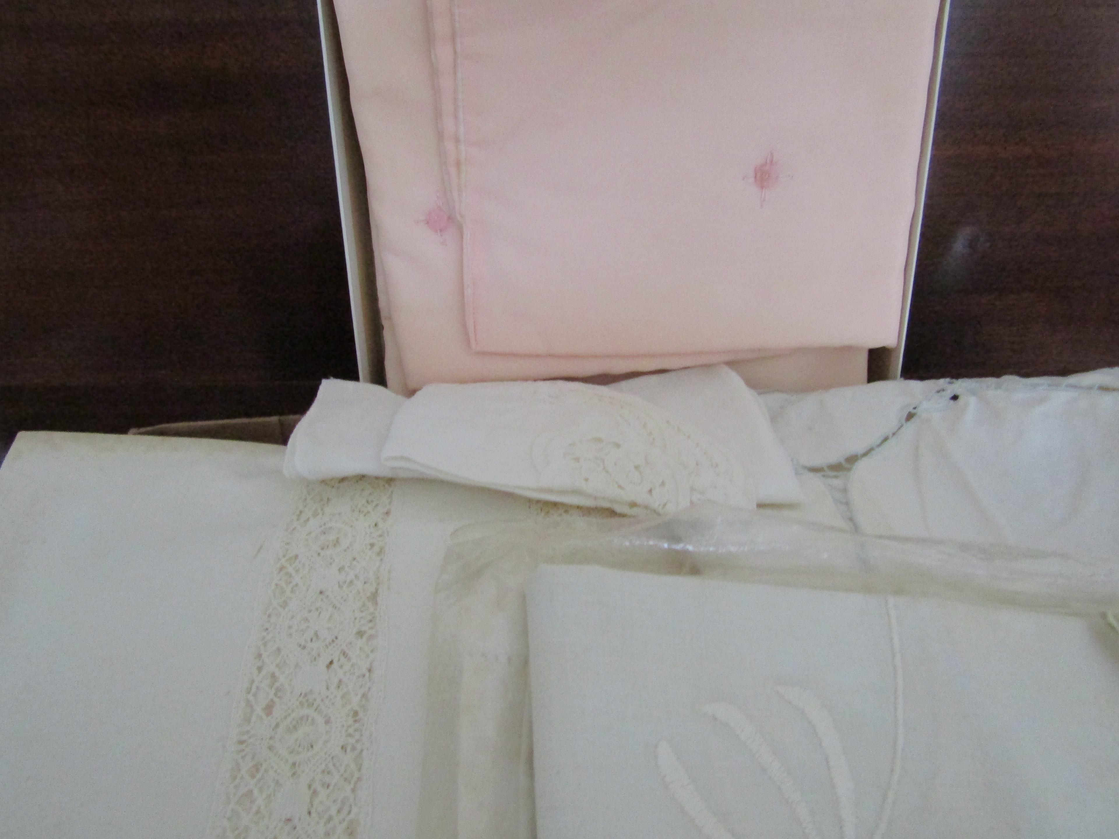 Vintage Linen, Pink Set by J.N. Adam Co.