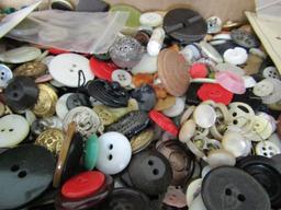 Huge Lot of Old Buttons