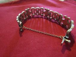 Vintage Taxco Mexico Sterling Silver Link Panels Bracelet, 63.7gms, Stamped 925