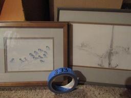 Lot of 2 Framed Art Birds