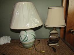 Lot of 2 Accent Lamps, 1-Pottery