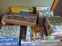 Lot of 11 Vintage Puzzles, Wysocki, Ravensburger, Van Pelt, Springbok