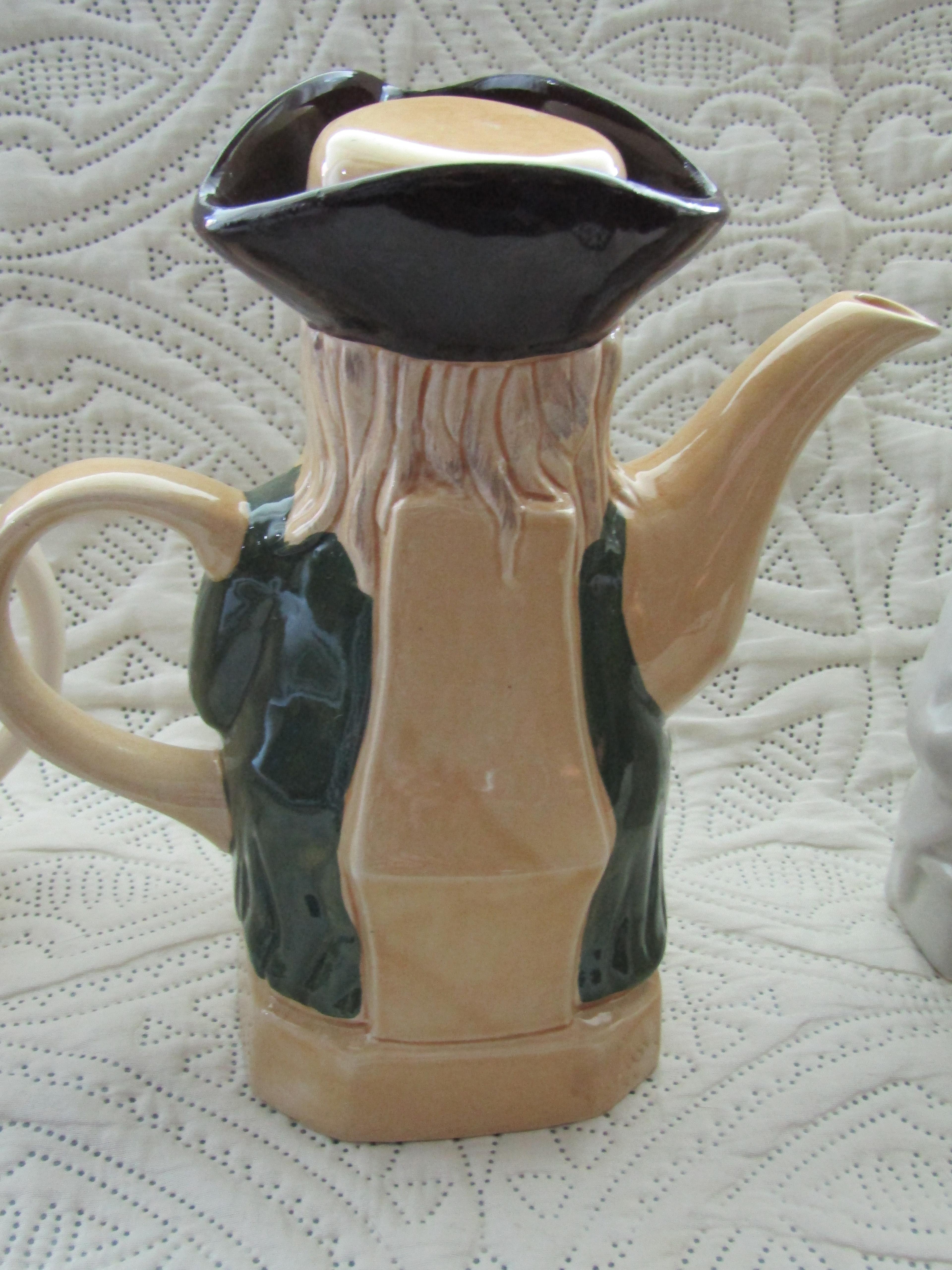 Toby HJ Wood, England Teapot and 2 Vintage Pitchers