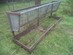 8' Wall Mount Hay Rack c/w Feed Trough