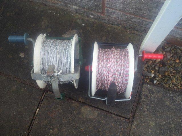 2 Electric Fencer Reels c/w wire