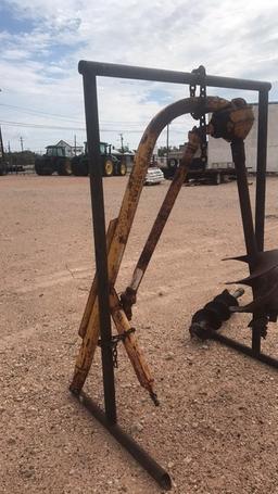 RHINO Post hole digger w/ stand and 2 augers