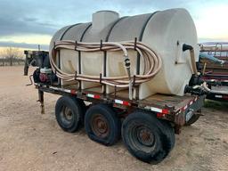 1600 Gal Water Tank On Trailer With 2 Pumps