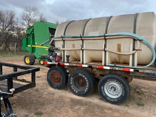 1600 Gal Water Tank On Trailer With 2 Pumps