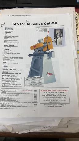 New. Everett 14 16 chop saw.