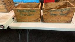 Pair Remington Shur Shot wood boxes