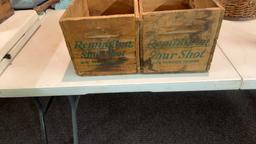 Pair Remington Shur Shot wood boxes