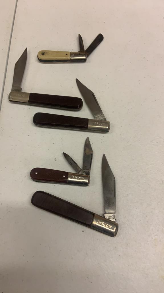 Lot of 5 Barlow knives
