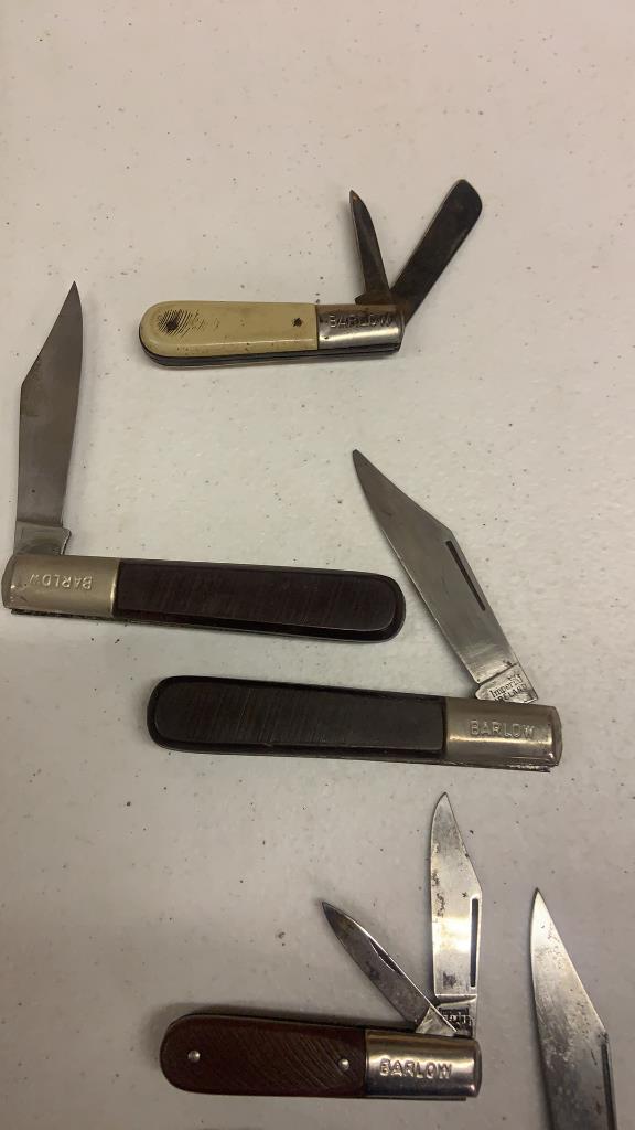 Lot of 5 Barlow knives
