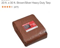 20’x30’ brown HD tarp