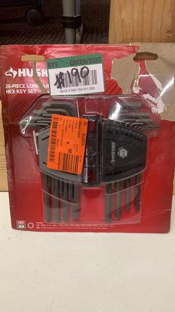 Husky SAE/metric long arm hex key set-26pc