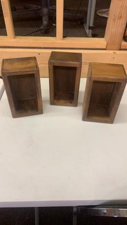 Lot of 3 wooden boxes