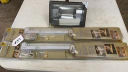 2 under cabinet lights & Quartz flood light