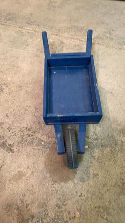 Little blue wheelbarrow