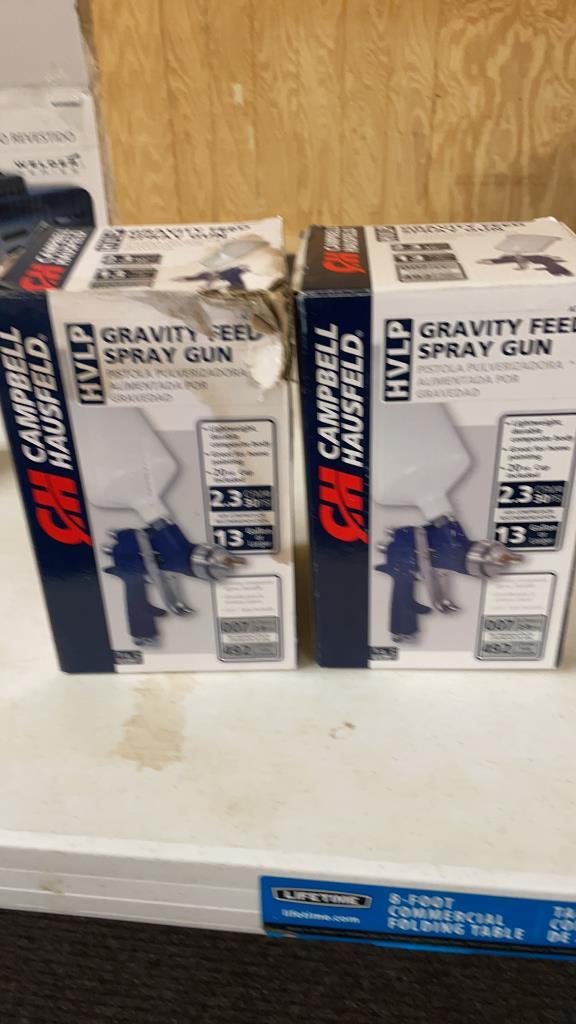 Lot of 2 CH gravity feed spray guns