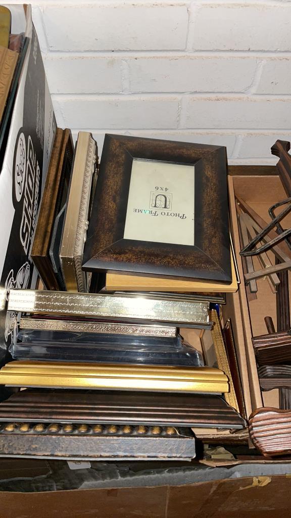 3  boxes of picture frames & holders