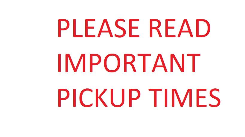 !!!pickup Notice!!!!   Please Read