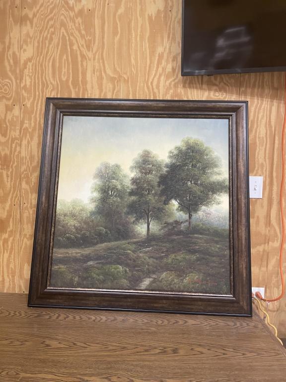 Large framed painting