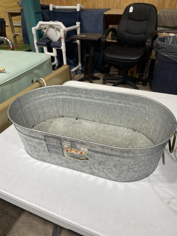 Galvanized tub,wire baskets,buckets, wooden holder