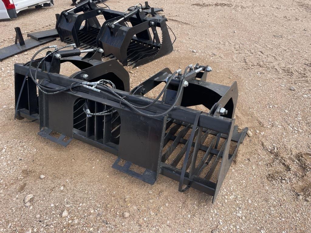 New 66" Rock and Brush Grapple bucket for Skid