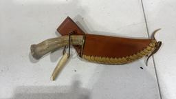 Hand made knife Stag Handle