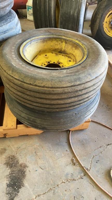 Lot of 2 used 9.5-15 implement tires