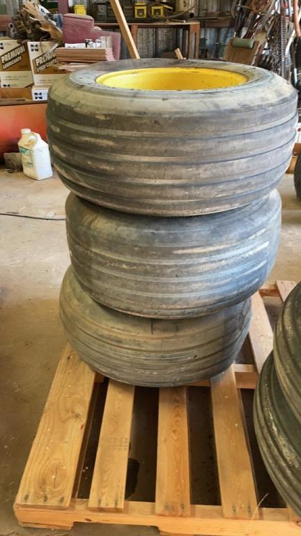 Lot of 3 used 11L-15 implement tires