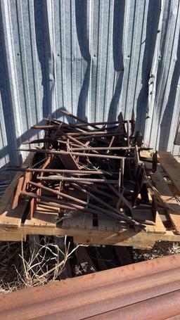 Lot of steel stakes