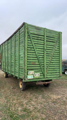 Wooden Cotton Trailer w/ lumber