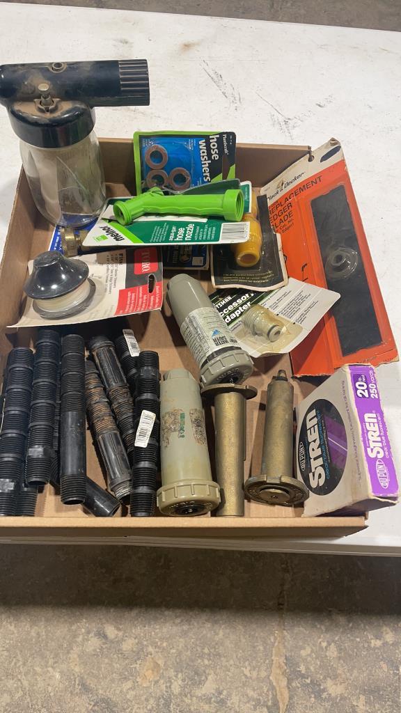 Box of lawn & garden supplies